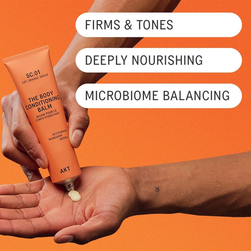 AKT The Body Conditioning Balm 3.4 Fl Oz, Firming Cream, Hydrating Body Balm with Olive Squalane & Lactic Acid, Vegan Moisturizer, Plastic Free, Sc.01 Orange Grove, All Genders - Image 3